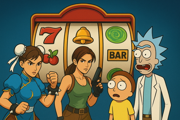 Street Fighter, Tomb Raider, and Rick & Morty jump from consoles to casino reels