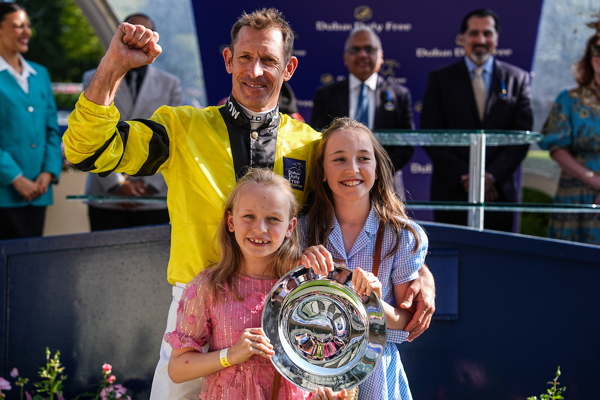 Hugh Bowman with his daughters